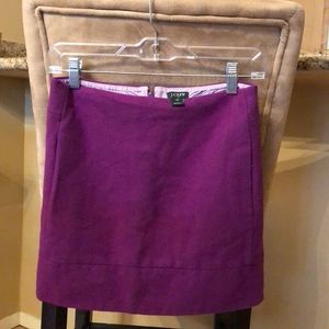 J Crew Purple Wool Mini Skirt, Size 00